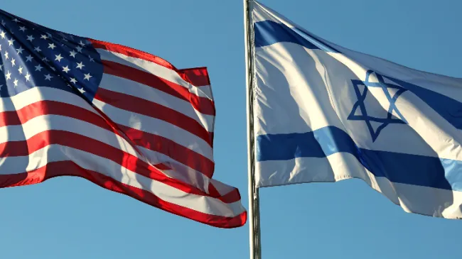 usa and israel flags